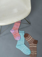 Brown Striped Socks - Roztayger
