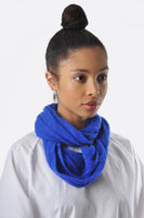 Bright Blue Cashmere Tube Scarf - Roztayger