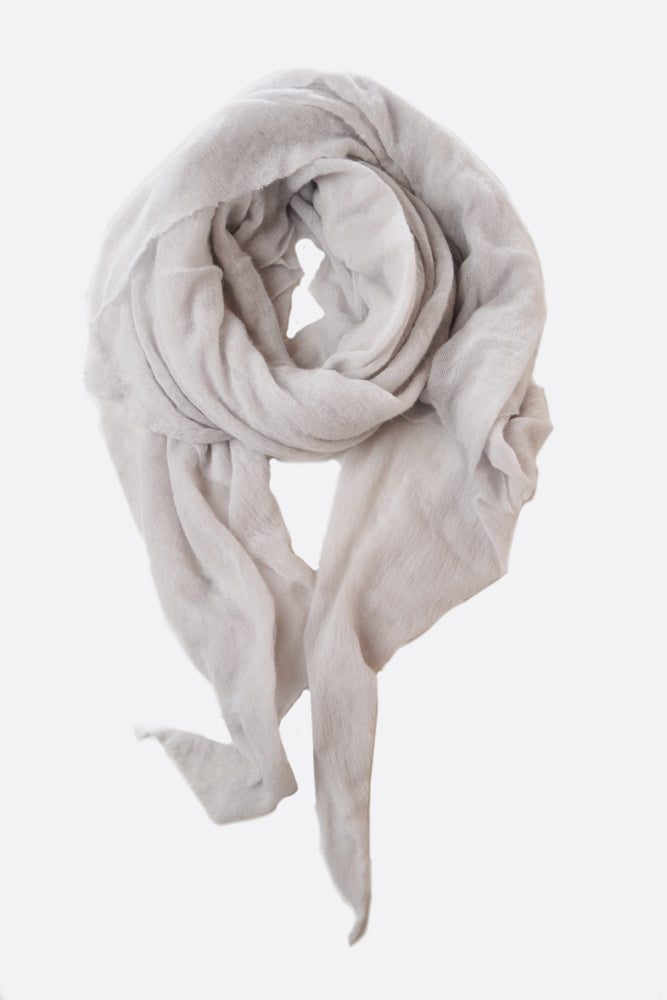 Light Grey Diamond Shaped Cashmere Scarf - Roztayger