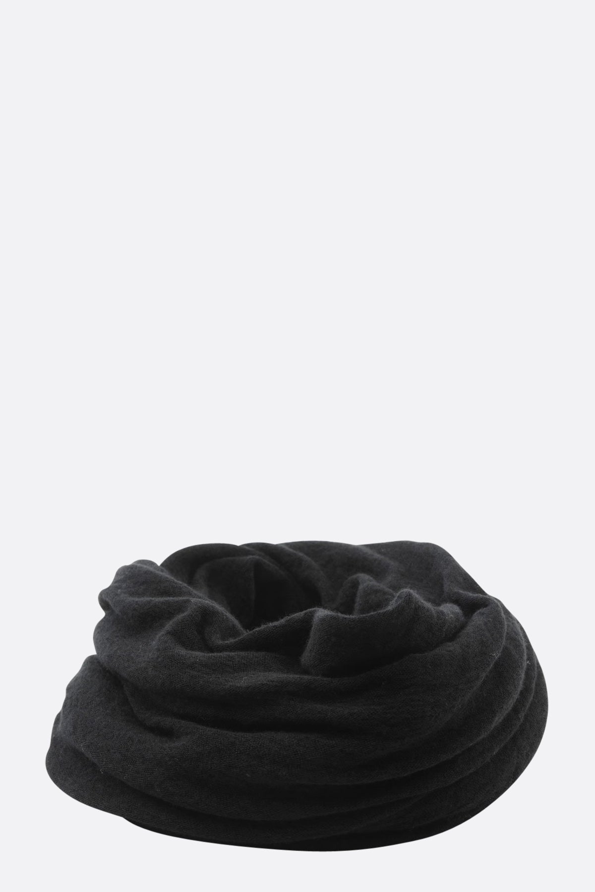 Thick Black Cashmere Tube Scarf - Roztayger