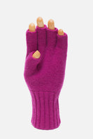 Fuschia Cashmere Fingerless Gloves - Roztayger
