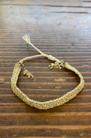 Gold and White  woven bracelet - Roztayger