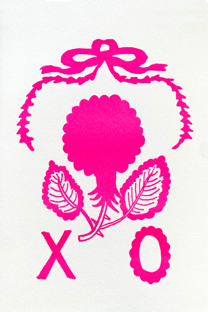 Pink Flower XO Card - Roztayger