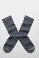 Plain Uni 184 Blue Grey Socks - Roztayger