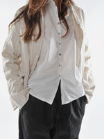 Milk Short Collar Shirt TC - Elegant White Shirt - Roztayger