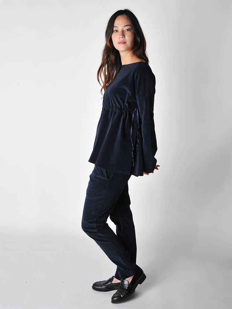 Ink Velvet Draw String Tunic