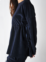 Ink Velvet Draw String Tunic