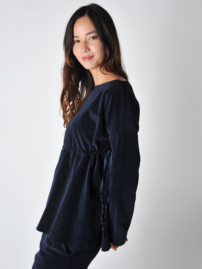 Ink Velvet Draw String Tunic