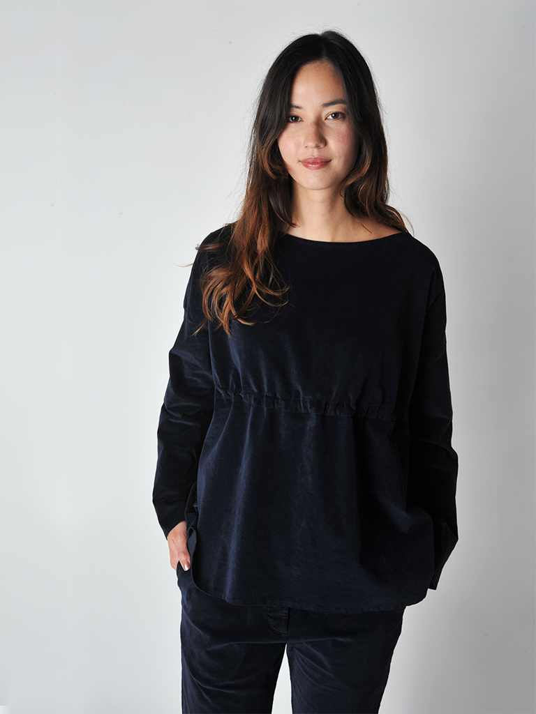 Ink Velvet Draw String Tunic