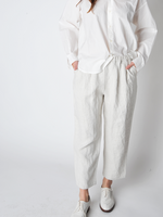 Chalk Linen Pull on Pants