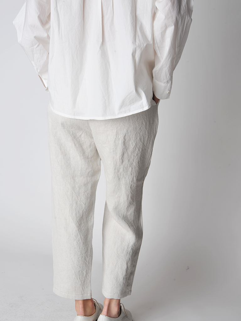 Chalk Linen Pull on Pants