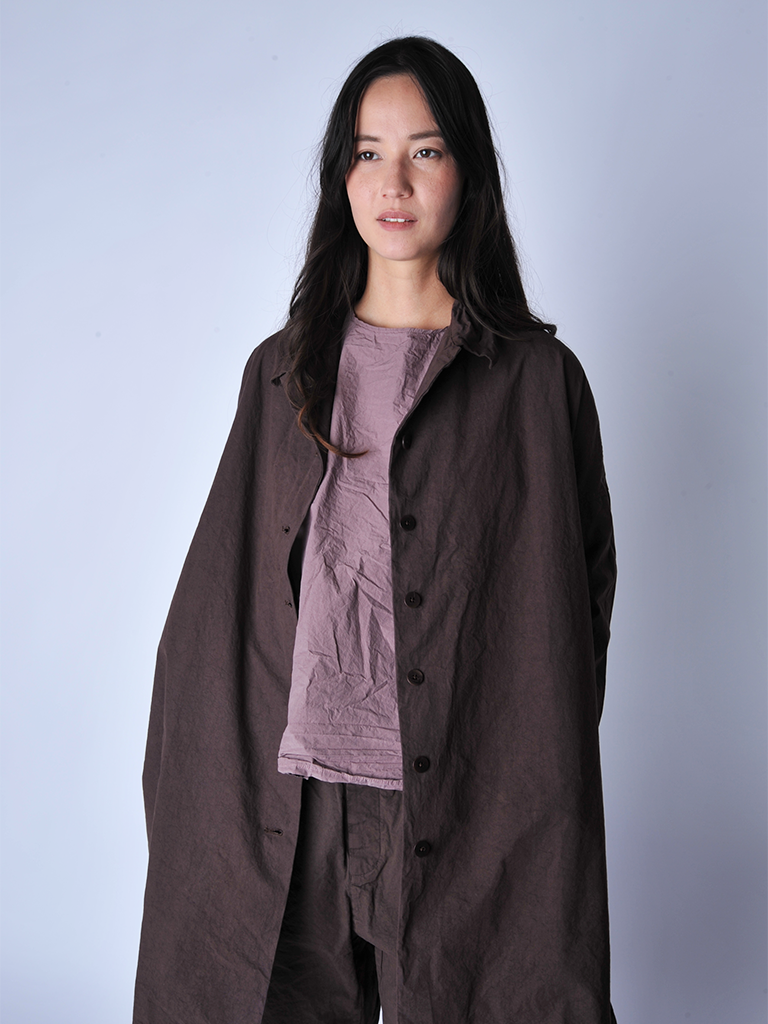 Grape Cotton Canvas  Easy Coat - Roztayger