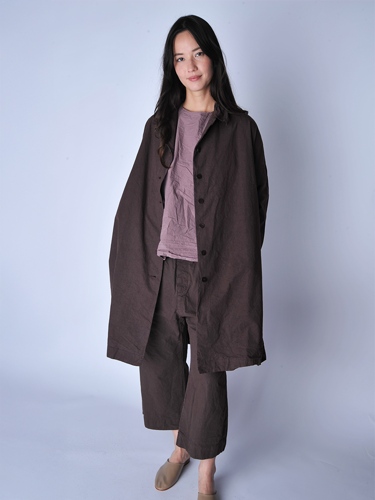 Grape Cotton Canvas  Easy Coat - Roztayger