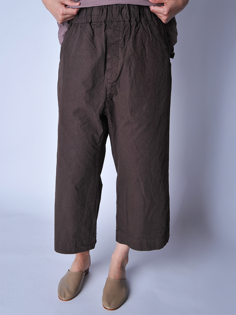Grape Wide and Short Canvas Trousers - Roztayger