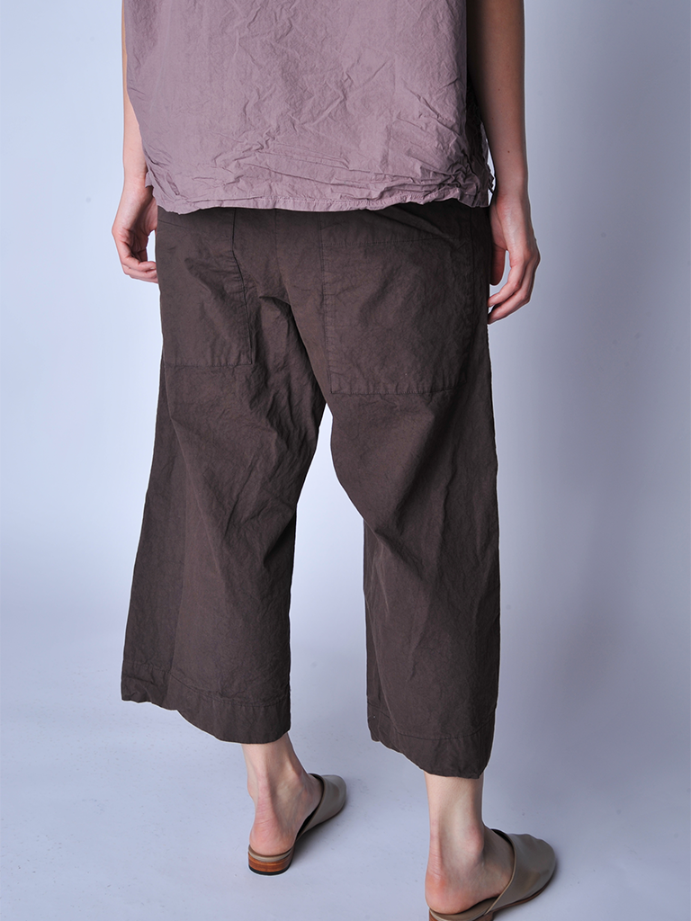 Grape Wide and Short Canvas Trousers - Roztayger