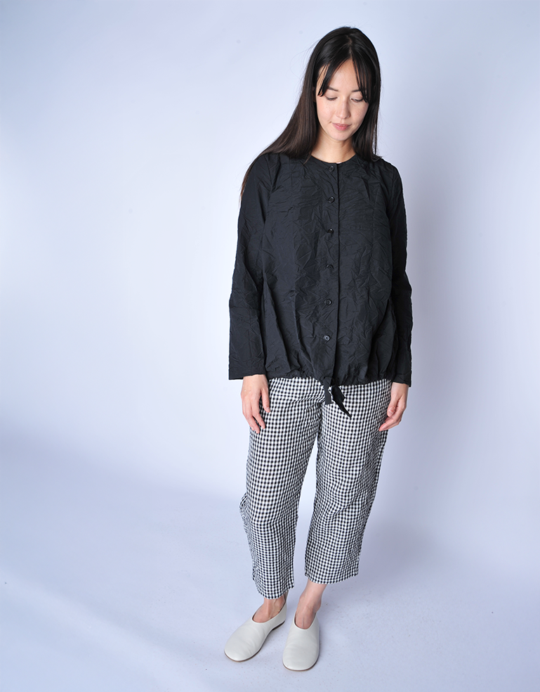 Black Crinkle Bomber Jacket - Roztayger