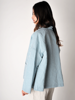 Sky Blue Check Loose Jacket