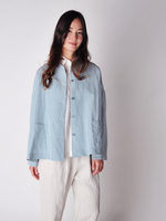 Sky Blue Check Loose Jacket