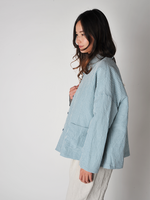 Sky Blue Check Loose Jacket