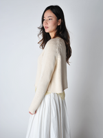 Milk Knit Crew Neck Chunky Knit Sweater