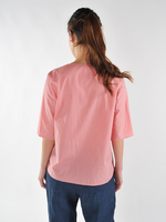 Pink Ruffle Shirt - Pink blouse - Roztayger