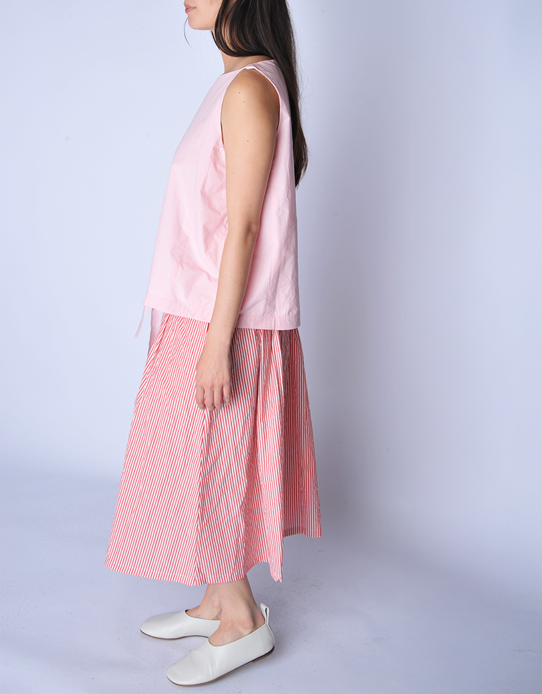 Pomegranite Striped Pull on Skirt - Roztayger