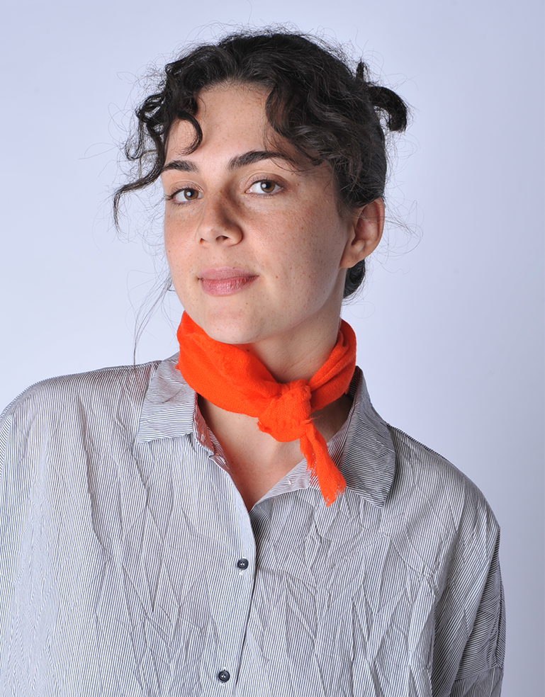 Orange  cashmere neck scarf - Roztayger