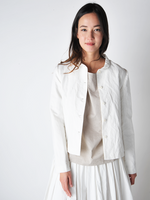 Milk White Linen Classic Jacket