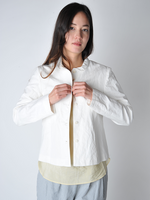 Milk White Linen Classic Jacket