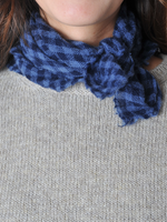 Blue Mini Check Neckerchief