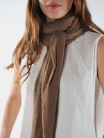 brown Classic Knit Diamond Scarf - Roztayger