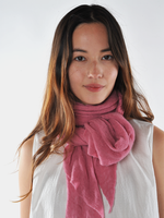 Rose Pink Classic Knit Diamond Scarf - Roztayger