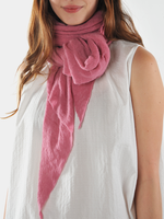 Rose Pink Classic Knit Diamond Scarf - Roztayger