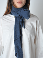 Denim Blue Diamond Classic Knit Cashmere Scarf