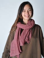 Deep Rose Melange Barre Knit Scarf