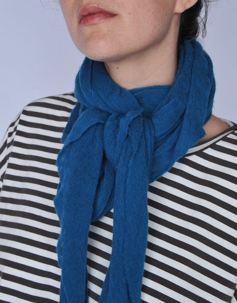 Teal Diamond Classic Knit Cashmere Scarf - Roztayger