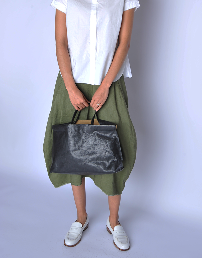 Black Midi Tote - Roztayger