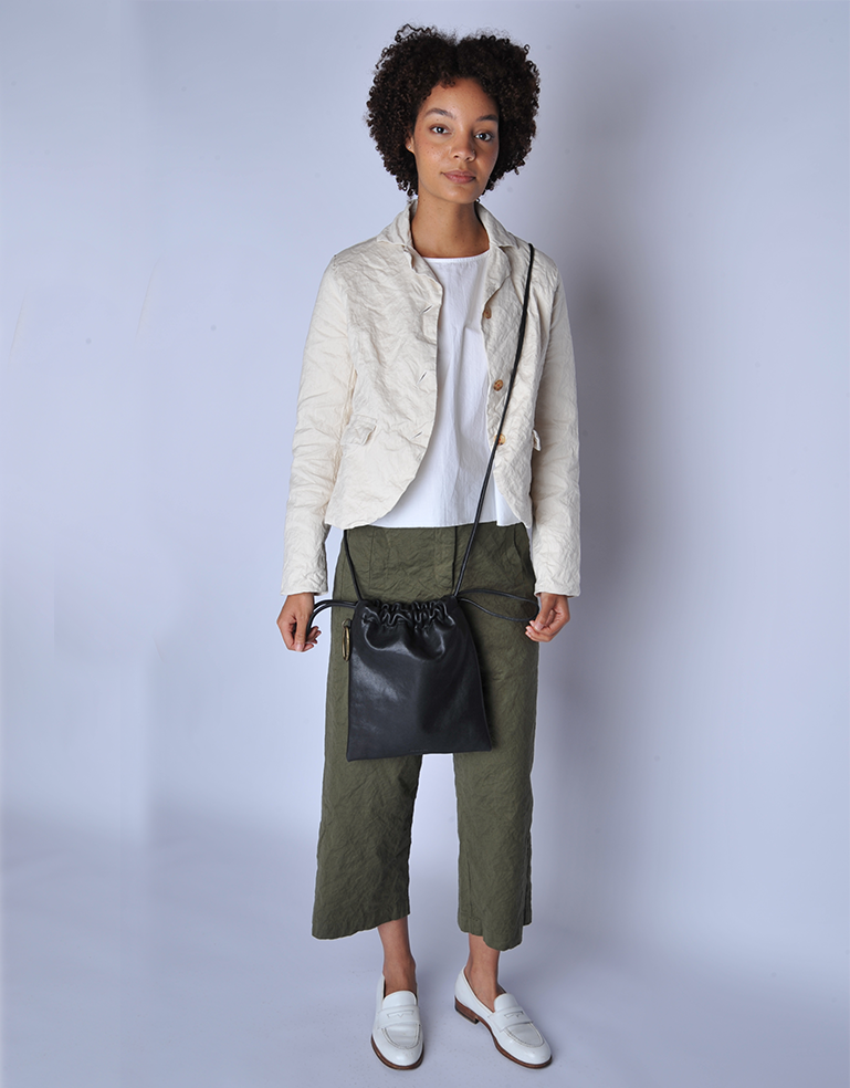 Large Black Drawstring Bag - Roztayger