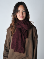 Burgundy Melange Barre Knit Scarf