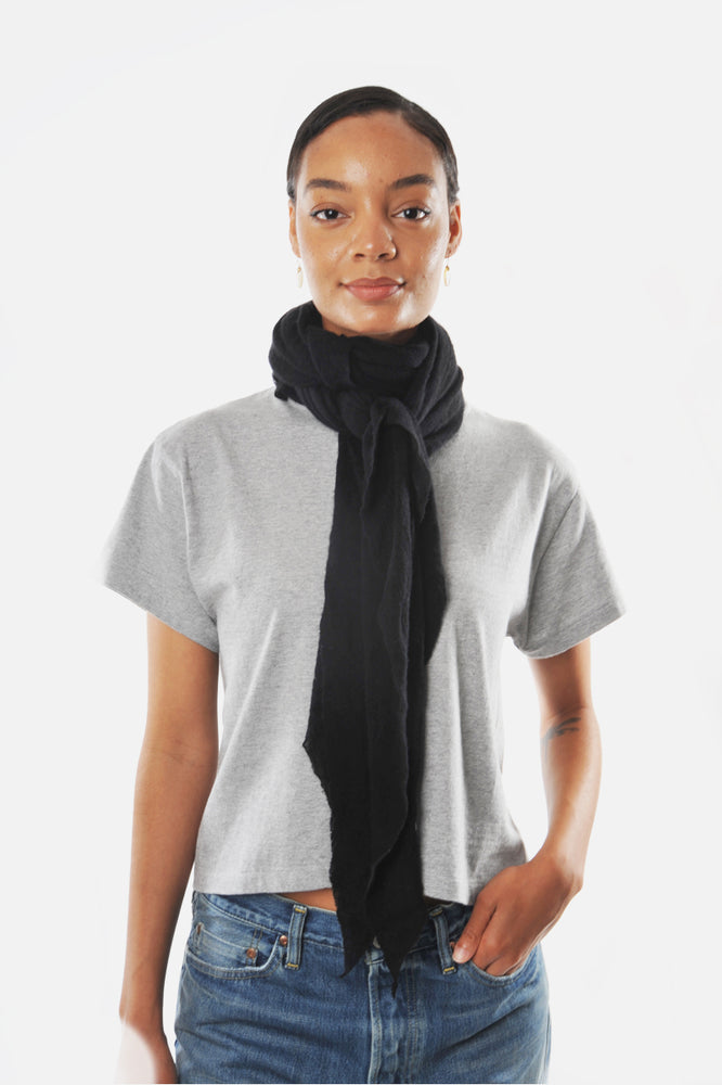 
                  
                    Black Classic Knit  Diamond Cashmere Scarf - Roztayger
                  
                