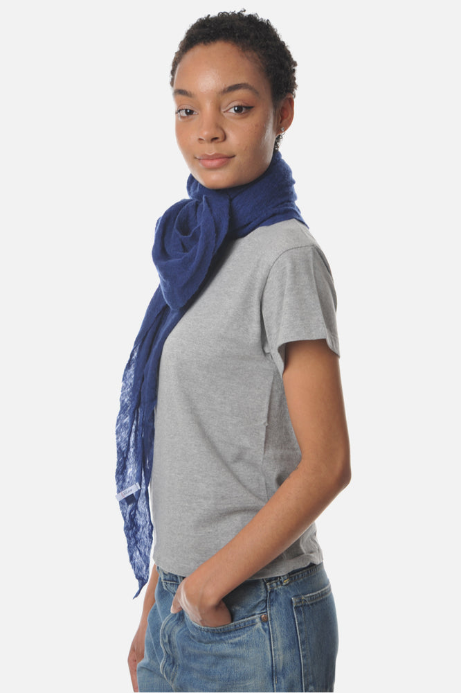 
                  
                    Navy Classic Knit Diamond Cashmere Scarf - Roztayger
                  
                