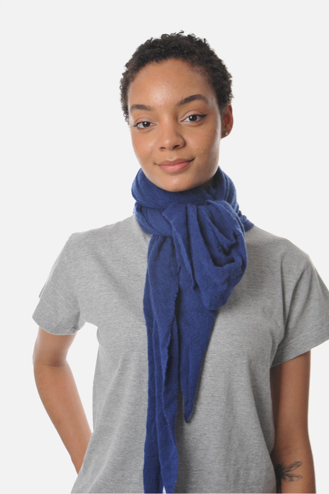 
                  
                    Navy Classic Knit Diamond Cashmere Scarf - Roztayger
                  
                