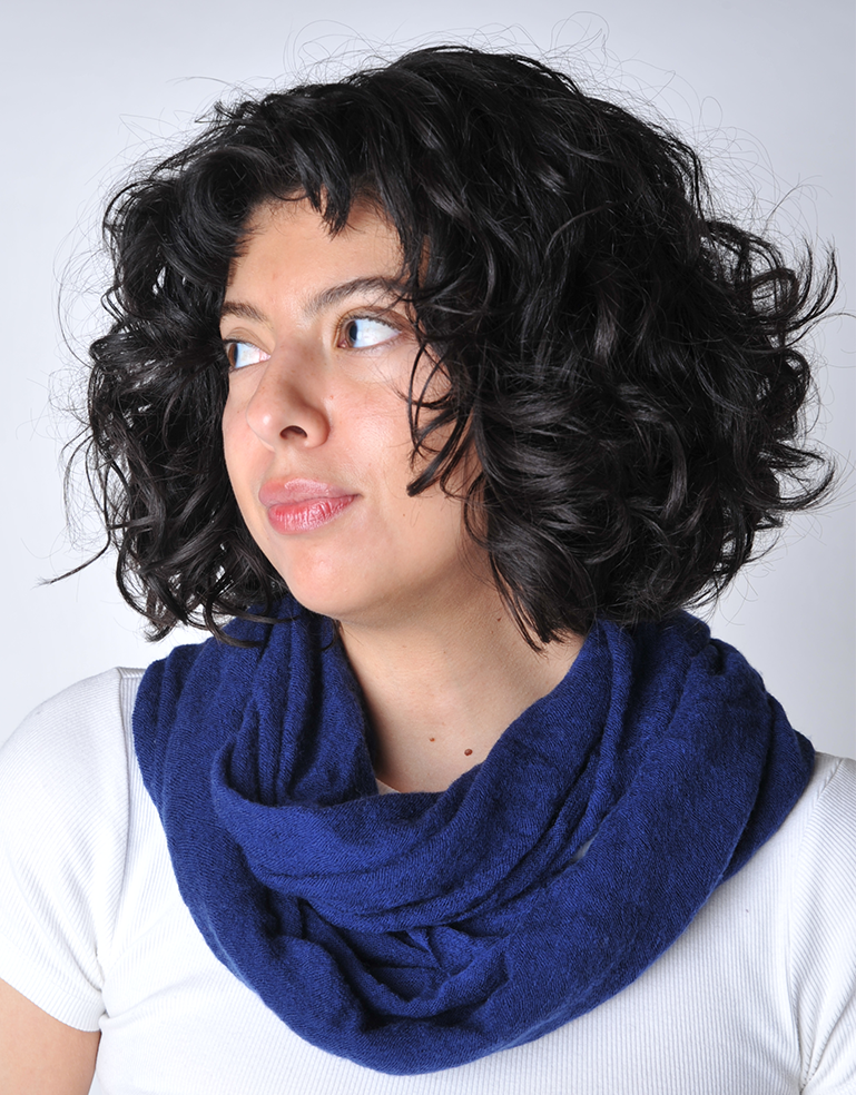 
                  
                    Navy Classic Knit Cashmere Tube Scarf - Roztayger
                  
                