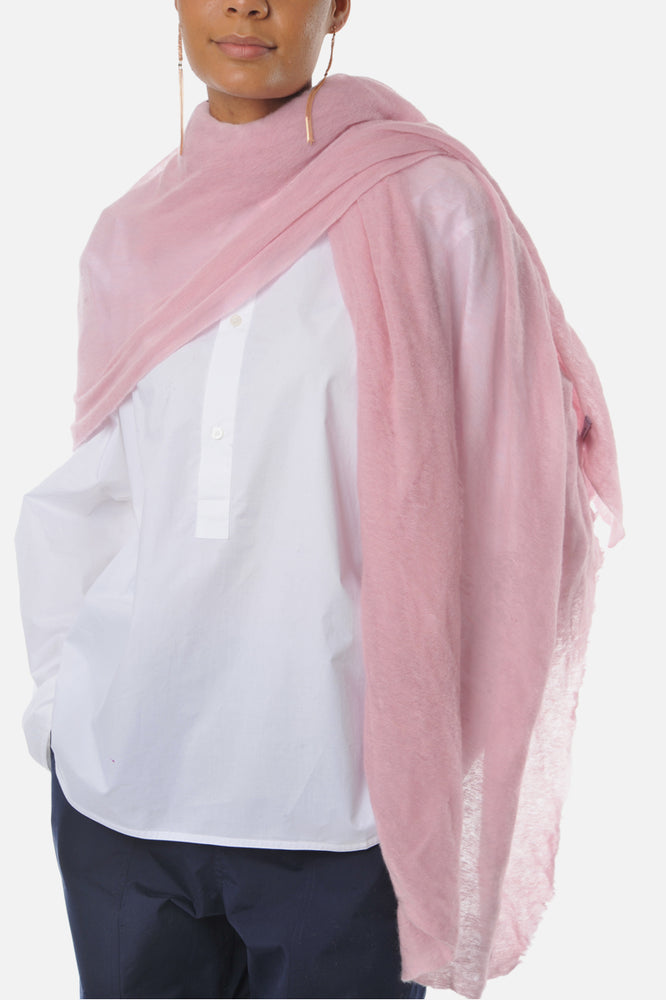 
                  
                    Dusty Pink Melange Knit Cashmere Stole - Roztayger
                  
                