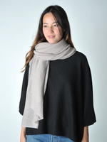 Taupe Classic Knit Cashmere Stole