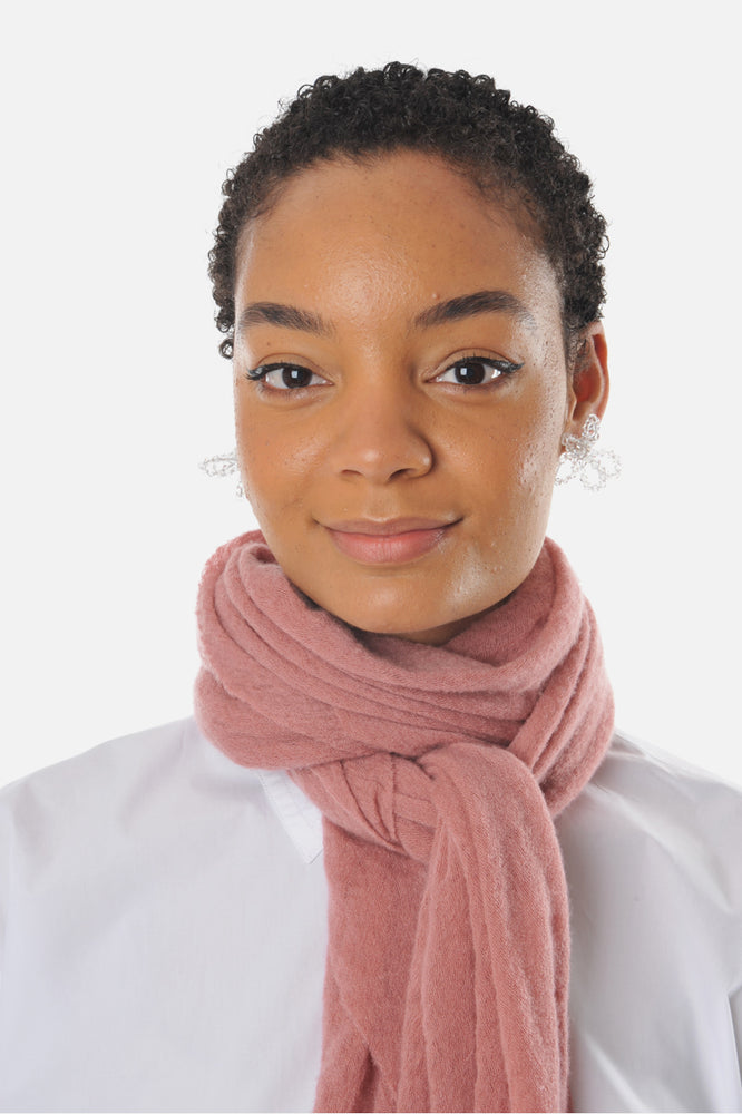 
                  
                    Dusty Terracotta Classic Knit Diamond Cashmere Scarf - Roztayger
                  
                