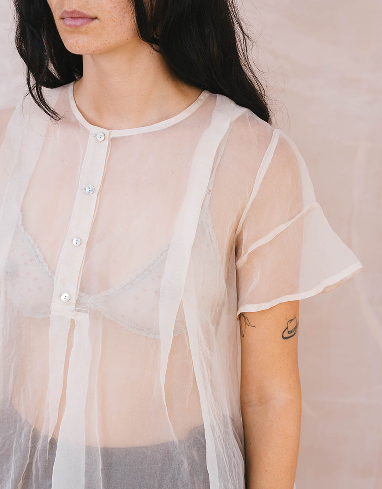 Eggnog Organza Dolls Blouse - Roztayger