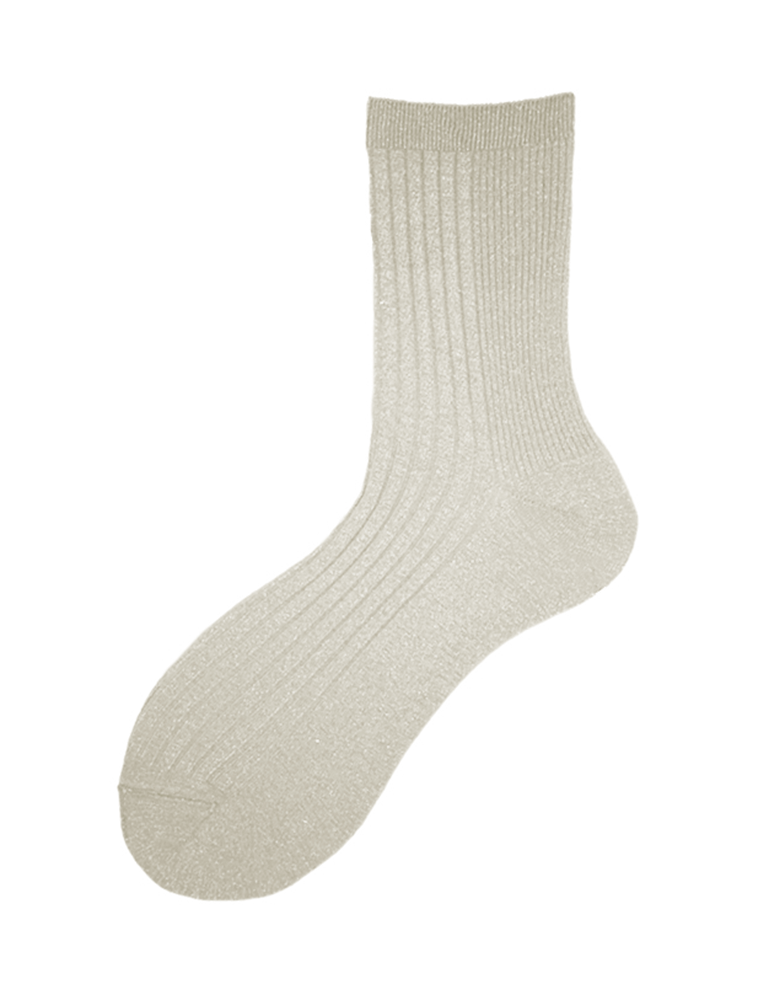 Light Gold Sparkle Socks - Roztayger