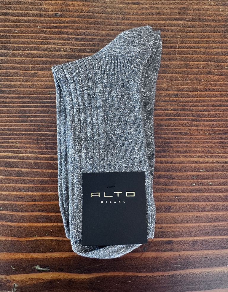 Grey Gold Sparkle Socks - Roztayger