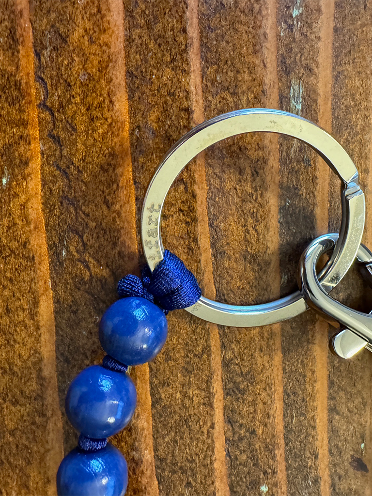 Blue Short Perlen Keychain